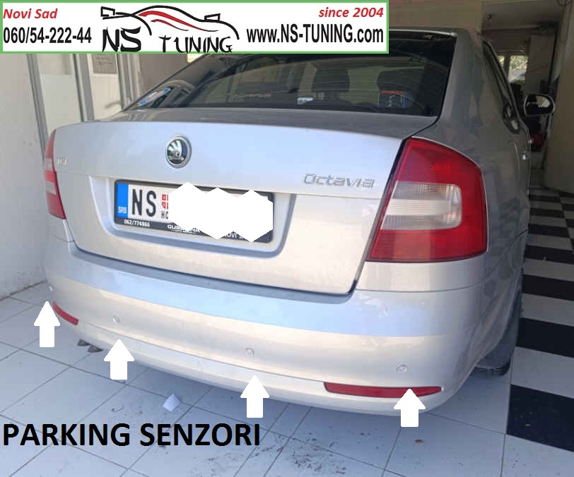 parking senzori ugradnja skoda octavia 2011 2012 2013 2014 novi sad ns tuning